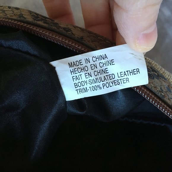 London Fog tan beige tweed-like linen shoulder bag - perfect for spring! - Picture 10 of 14